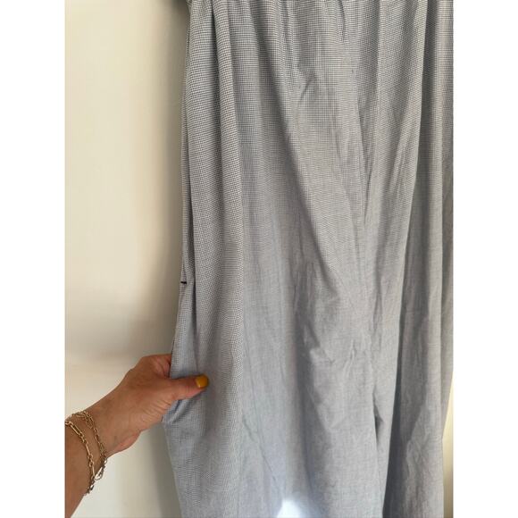 Everlane The Flowy Gingham Strappy Wide-Leg Jumpsuit - Blue & White, Sm - Picture 5 of 8